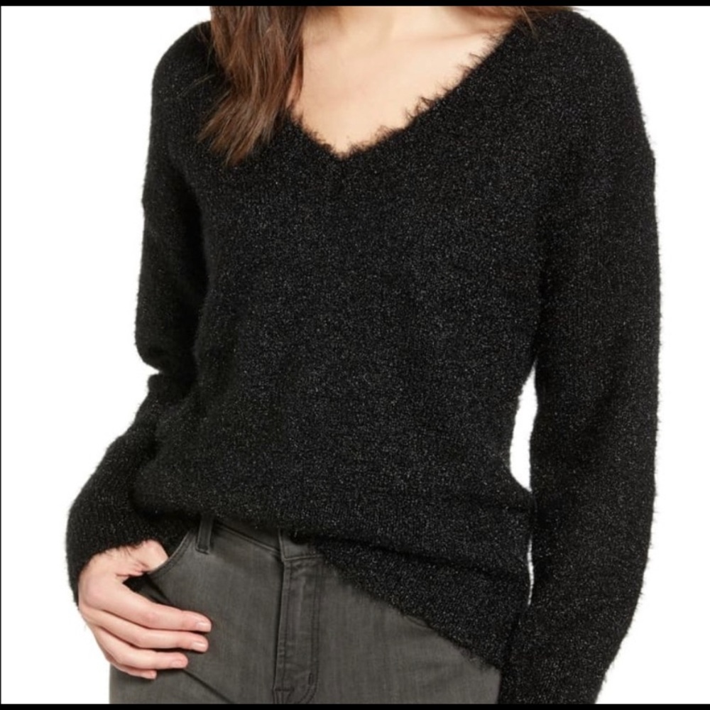 Nordstrom Chelsea28 Eyelash Metallic Sweater